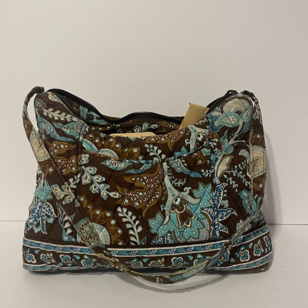 Vera Bradley Purse, Aqua, Blue, Brown , White